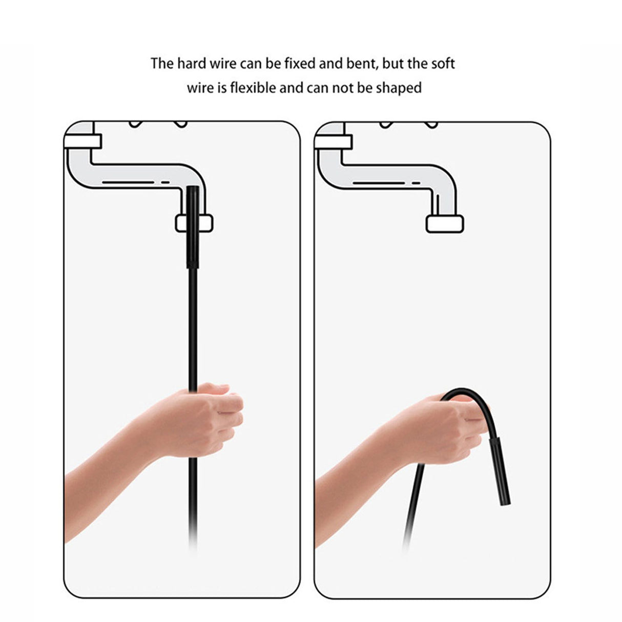 3 in 1 Endoscope Camera HD ABS Aluminium Alloy Industrial Endoscope for Android 6.1 for Pipe Car