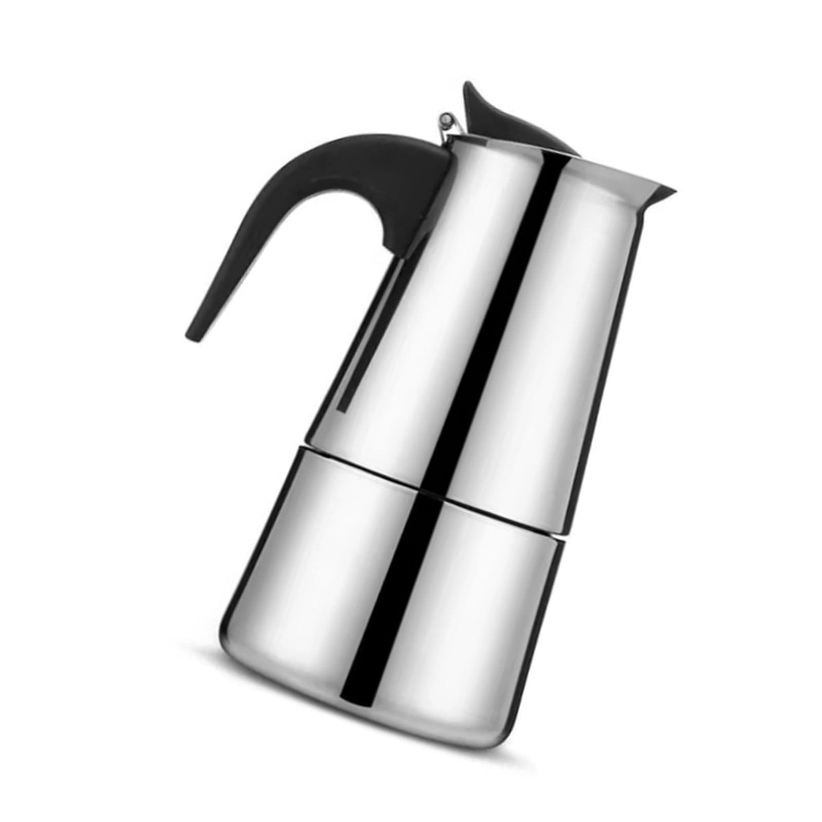 300ML Moka Pot Stainless Steel Italian Ergonomic Design Insulated Coffee Pot for Home