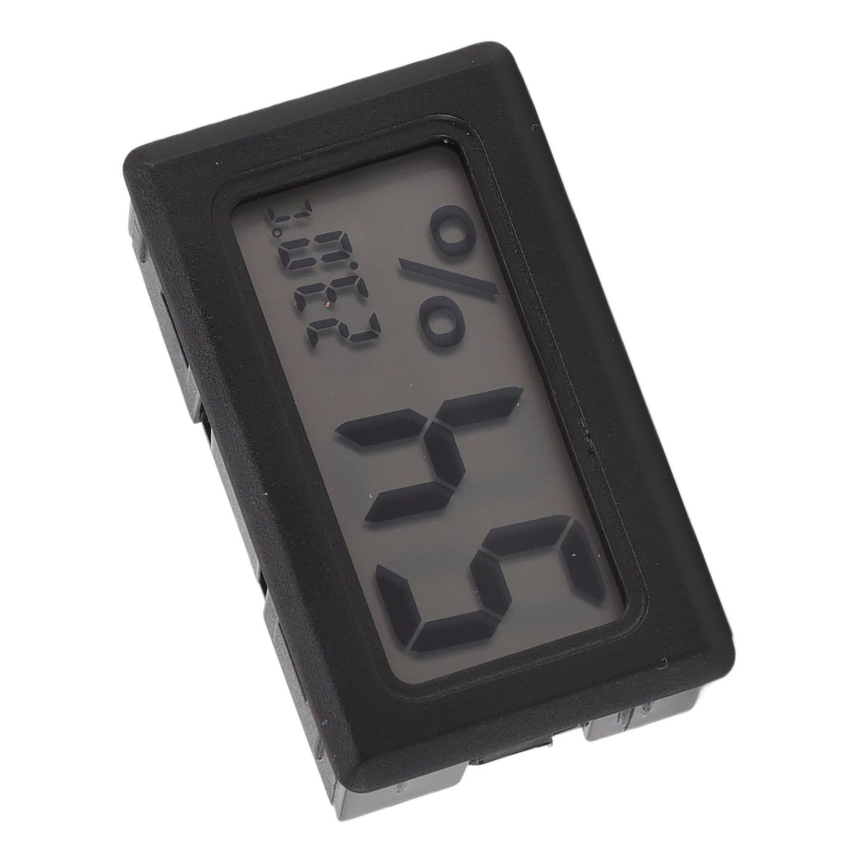 Thermometer Hygrometer Black LCD HD Digital Display Embedded Electronic Temperature Humidity Meter for Locker Cigar Box