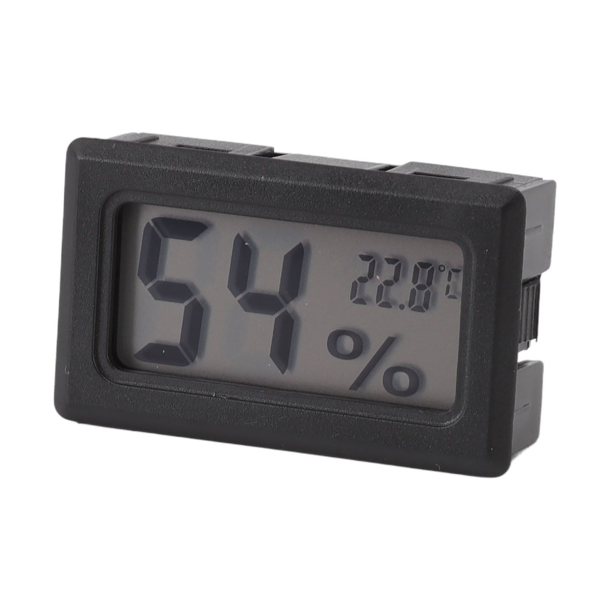 Thermometer Hygrometer Black LCD HD Digital Display Embedded Electronic Temperature Humidity Meter for Locker Cigar Box