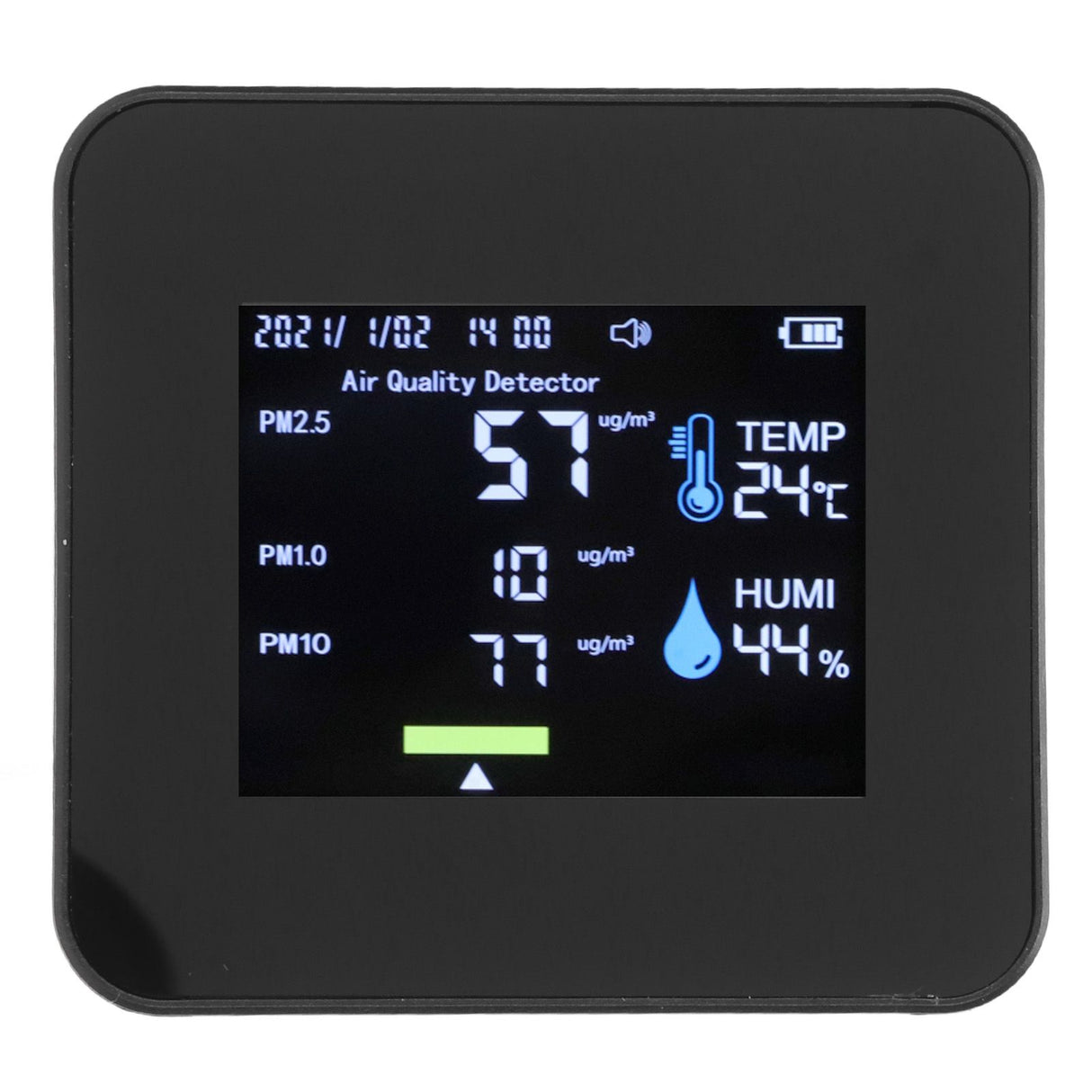 CO2 Meter 9 in 1 USB Rechargeable Portable Real Time Monitoring 5V 1A Pm2.5 Detector for Pm1.0 Moisture Level PM10