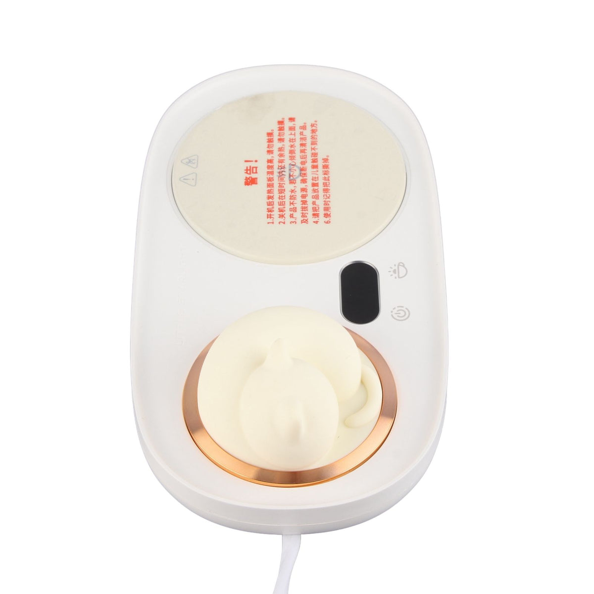 Intelligent Mug Warmer Coaster 55 Degrees Celsius Constant Temperature Cup Heating Mat Pad for Working White