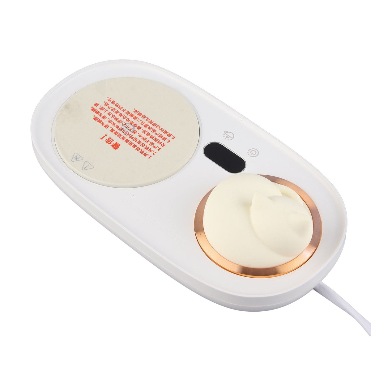 Intelligent Mug Warmer Coaster 55 Degrees Celsius Constant Temperature Cup Heating Mat Pad for Working White
