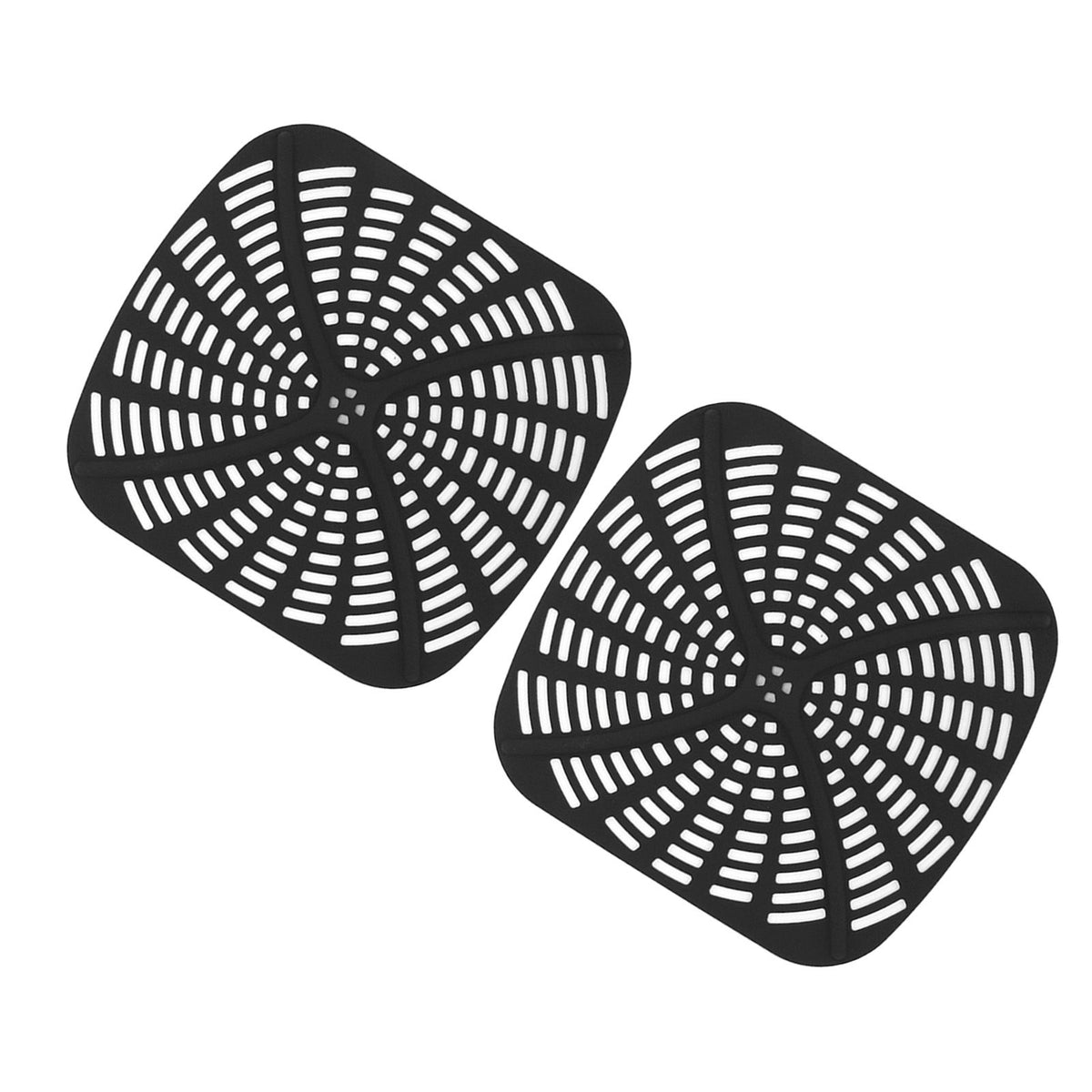 2pcs Fryer Reusable Silicone Fryer Liner Scratch Resistant Silicone Liner Mat for Ninja Foodi AG301 Fryer Black