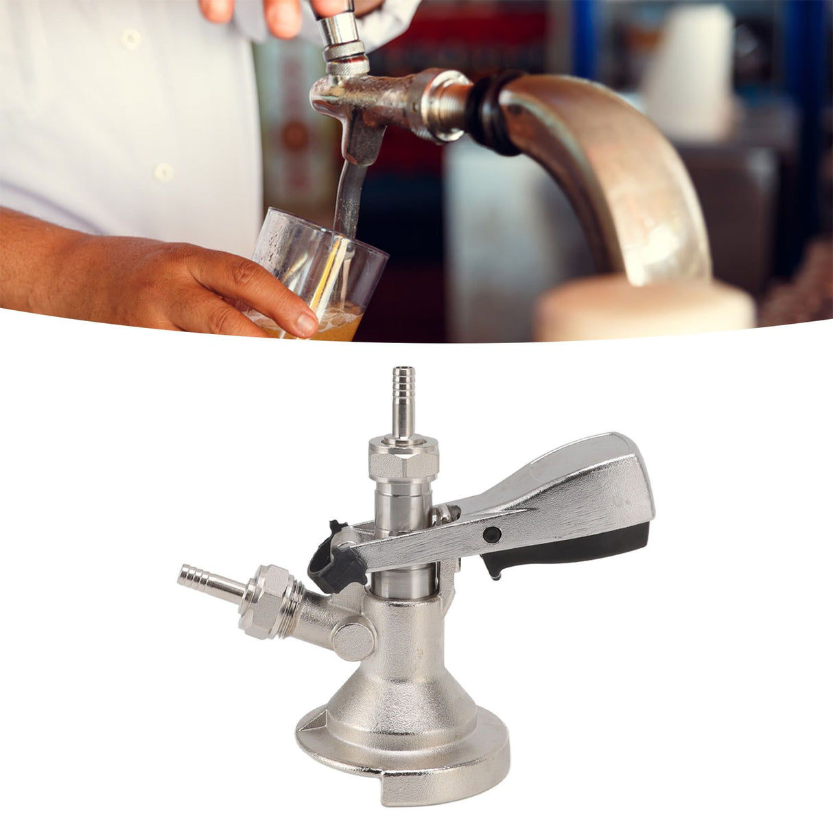 A Type Beer Keg Coupler Stainless Steel Wine Barrel Dispenser Beer Keg Tap Distributor Coupler