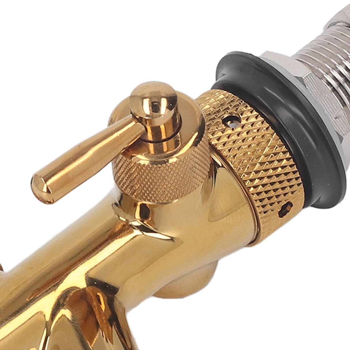 Beer Faucet Adjustable with Short Handle Stainless Steel Beer Dispenser Tap for Kegerator