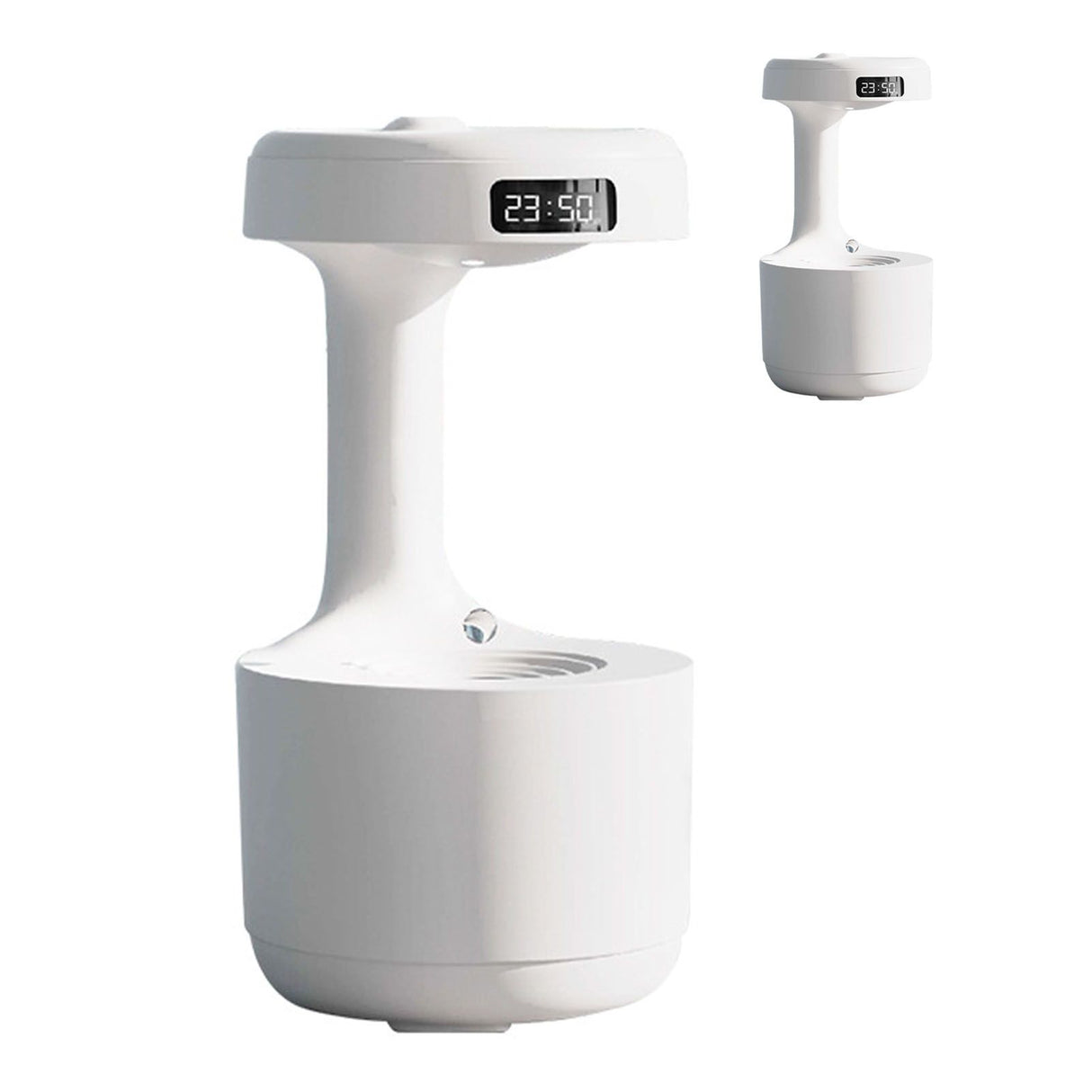 Cool Mist Humidifier Multifunction Smart Quiet High Capacity Countercurrent Water Droplet Humidifier for Office Bedroom White
