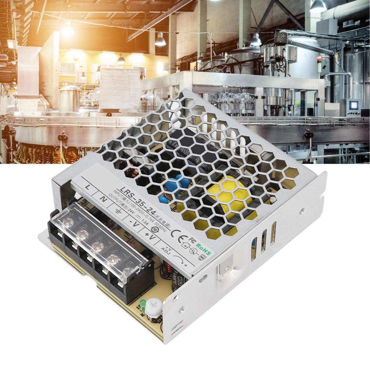 24V Switching Power Supply Universal Switch Regulated Switching Power Supply Transformer for LED Light 100‑240V LRS 35W 24V 1.5A