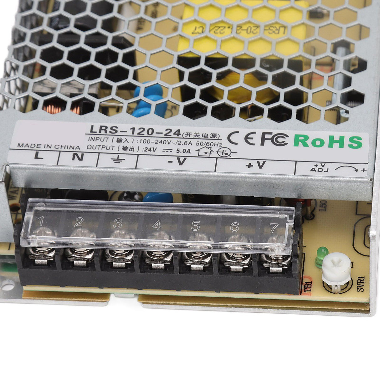 LRS Switching Power Supply Light Transformer for Industrial Automation Control Military Equipment Scientific Research Equipment 100‑240V LRS 120W 24V 5A