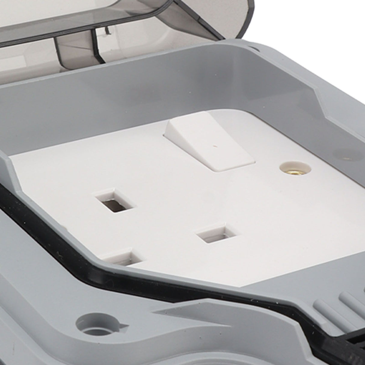 IP66 Outdoor Waterproof Switch Socket Box Surface Mounted Splashproof Dustproof Charging UK Socket 250V