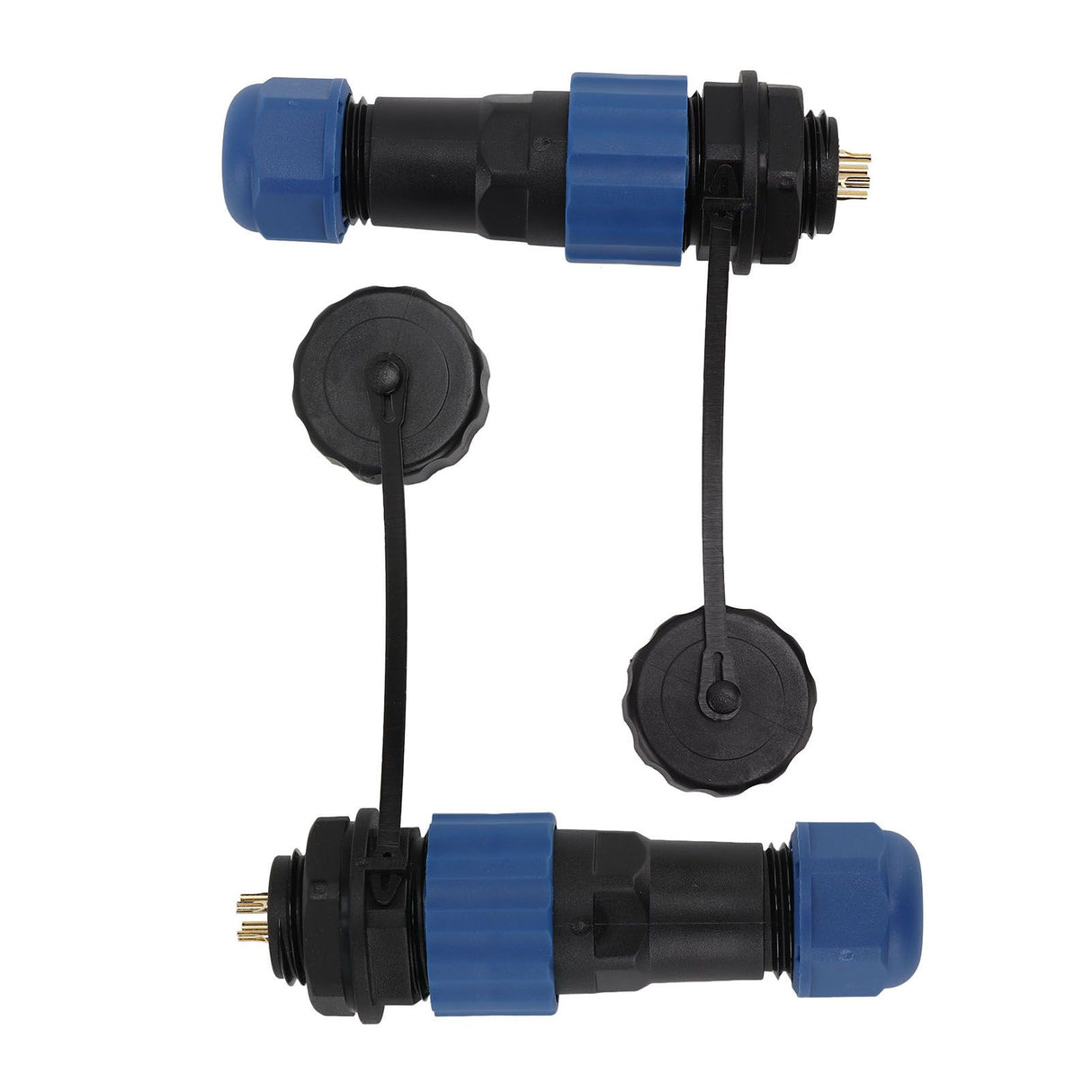 2Pcs SD16 IP68 Waterproof Aviation Connector SD16 Female Plug Male Socket G3/8 Thread SD16 4Pin Rear Nut