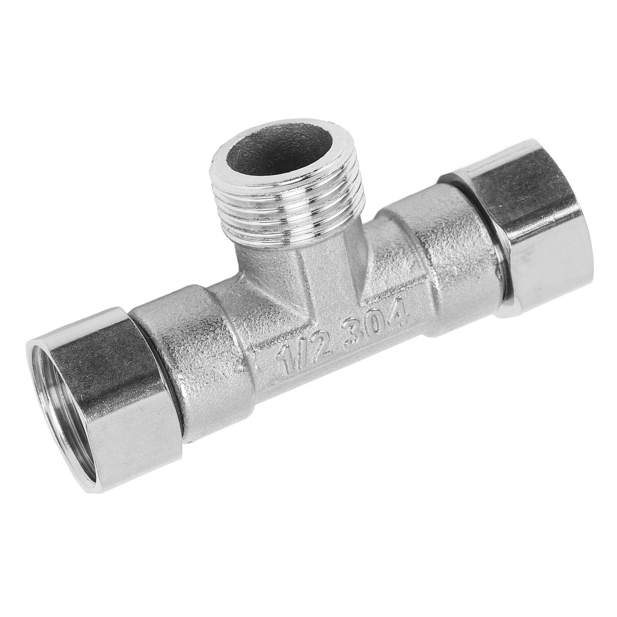 Pipe Fitting 3 Way Tee 304 Stainless Steel Hose Connector Pipeline Adapter G1/2 for Water Air Middle Male Thread