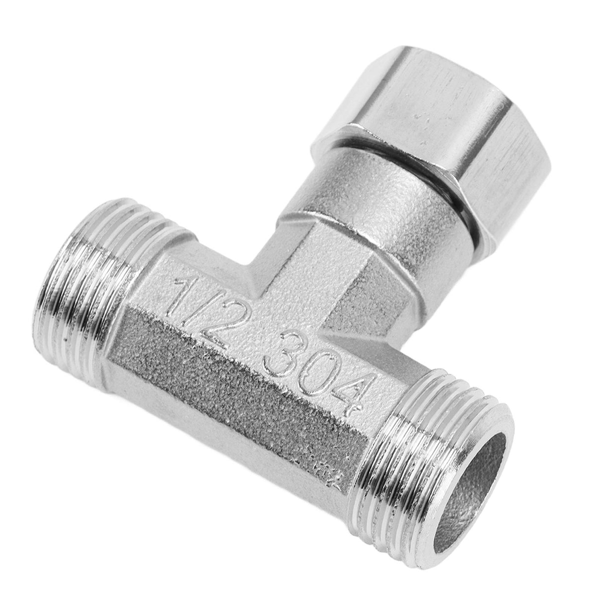 Pipe Fitting 3 Way Tee 304 Stainless Steel Hose Connector Pipeline Adapter G1/2 for Water Air Middle Female Thread