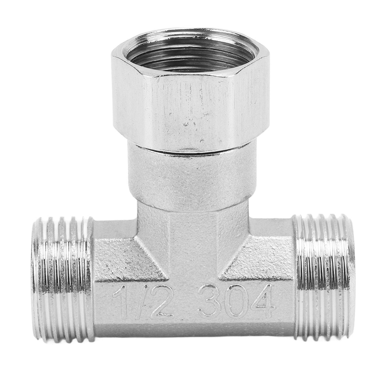 Pipe Fitting 3 Way Tee 304 Stainless Steel Hose Connector Pipeline Adapter G1/2 for Water Air Middle Female Thread