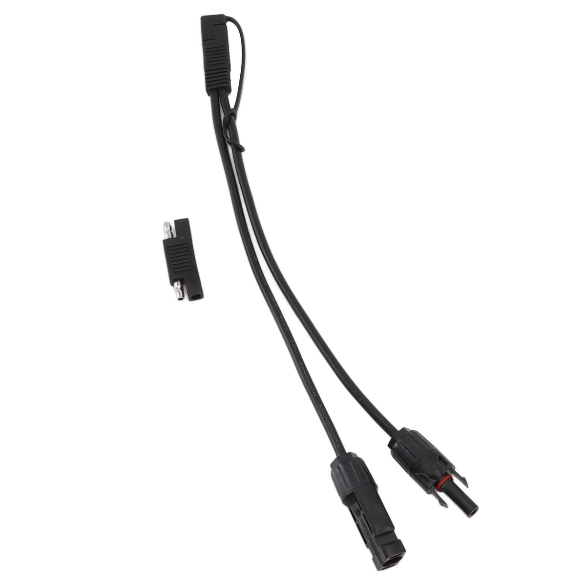 10AWG Solar Panel to SAE Adapter Cable SAE Solar Extension Cable for Automobiles Motorcycles 0.35m Black