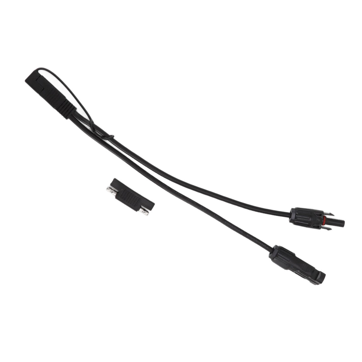 10AWG Solar Panel to SAE Adapter Cable SAE Solar Extension Cable for Automobiles Motorcycles 0.35m Black