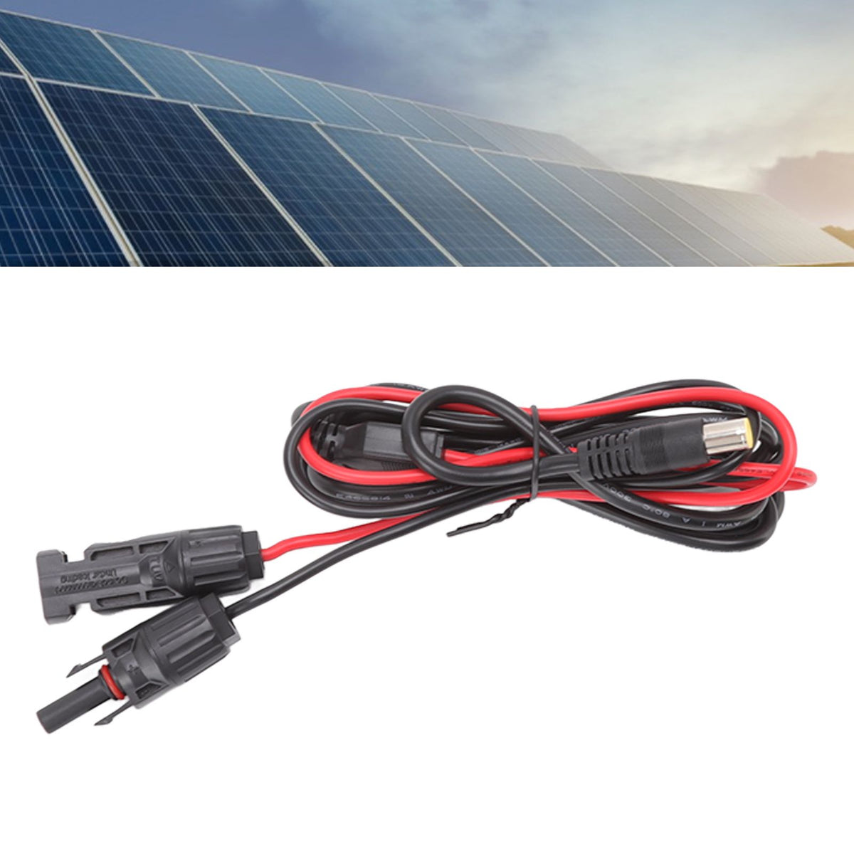 Solar Panel Connector Adapter Female to Male 2 Cores DC7.9mm Copper PVC 16AWG DC 8.0 Extension Cord