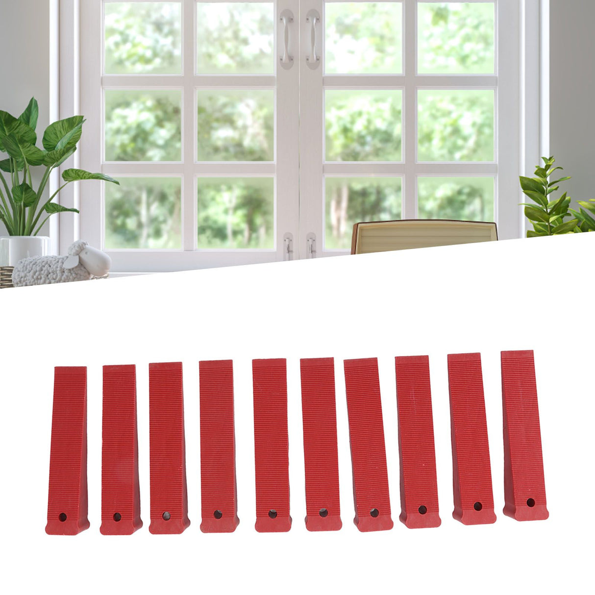 10 Pcs Door Stoppers Lightweight Compact Reusable Leveling Pad Door Window Installation Wedge