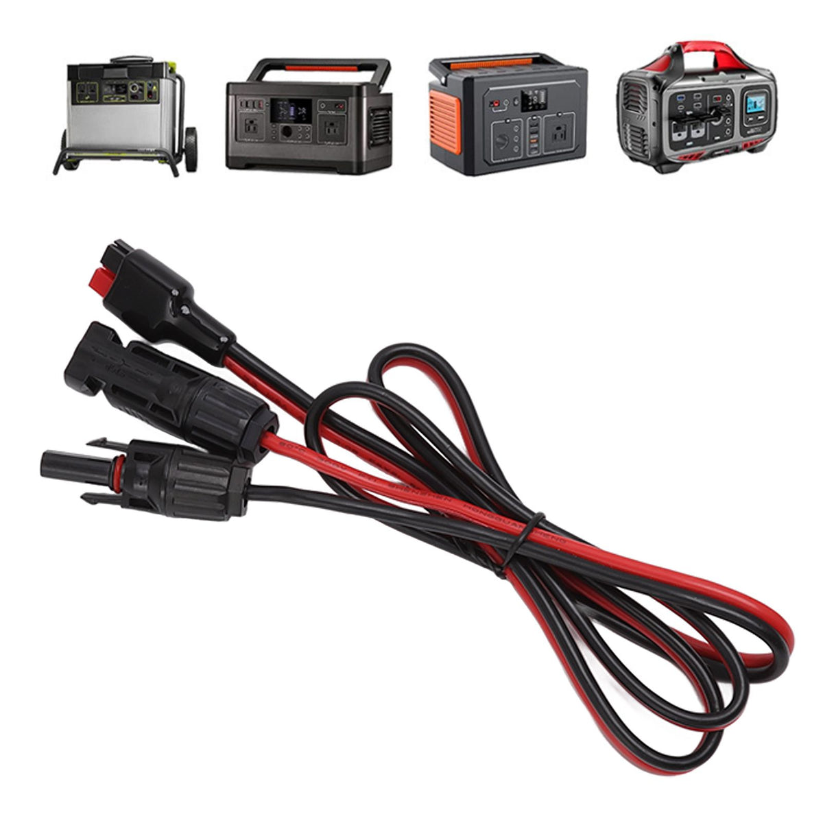 Solar to 30A Copper Mobile Energy Storage Battery Adapter Cable Charging Connector Cable for Anderson 30A 12AWG 1.0m