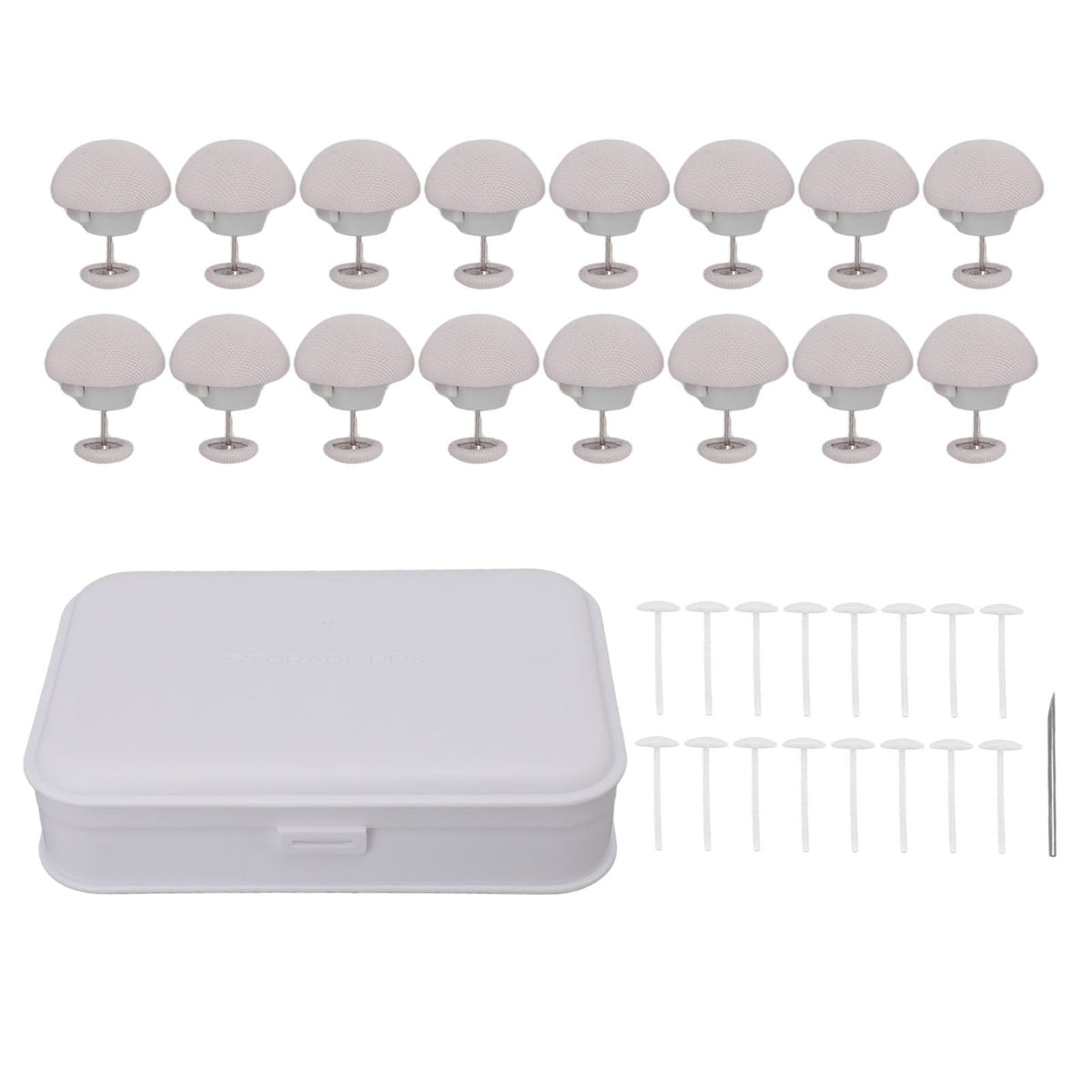16PCS Bed Duvet Sheet Fixing Clip Mushroom Shaped Cloth Needle Plastic Quilt Fixator for Home Cushion Grey