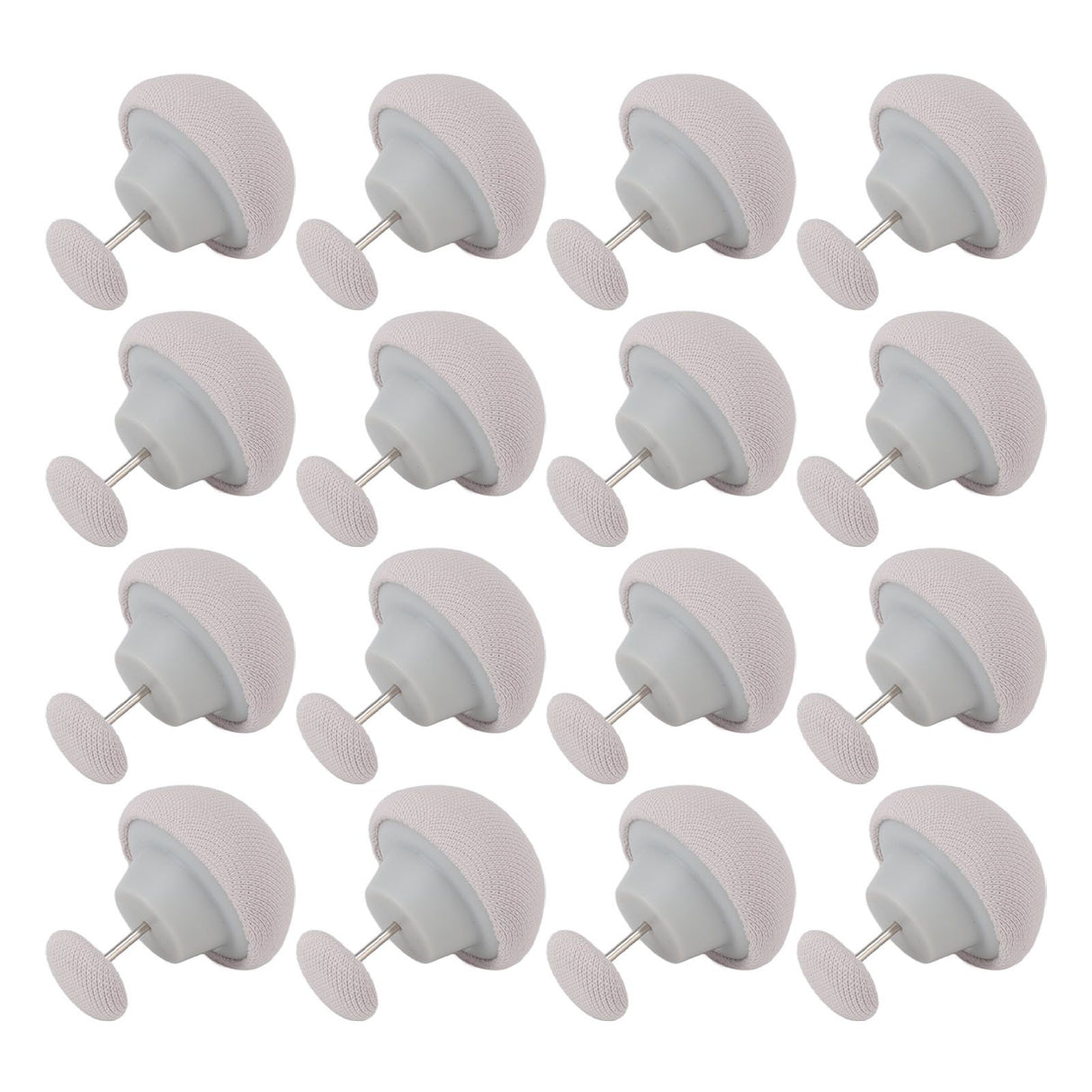 16PCS Bed Duvet Sheet Fixing Clip Mushroom Shaped Cloth Needle Plastic Quilt Fixator for Home Cushion Grey
