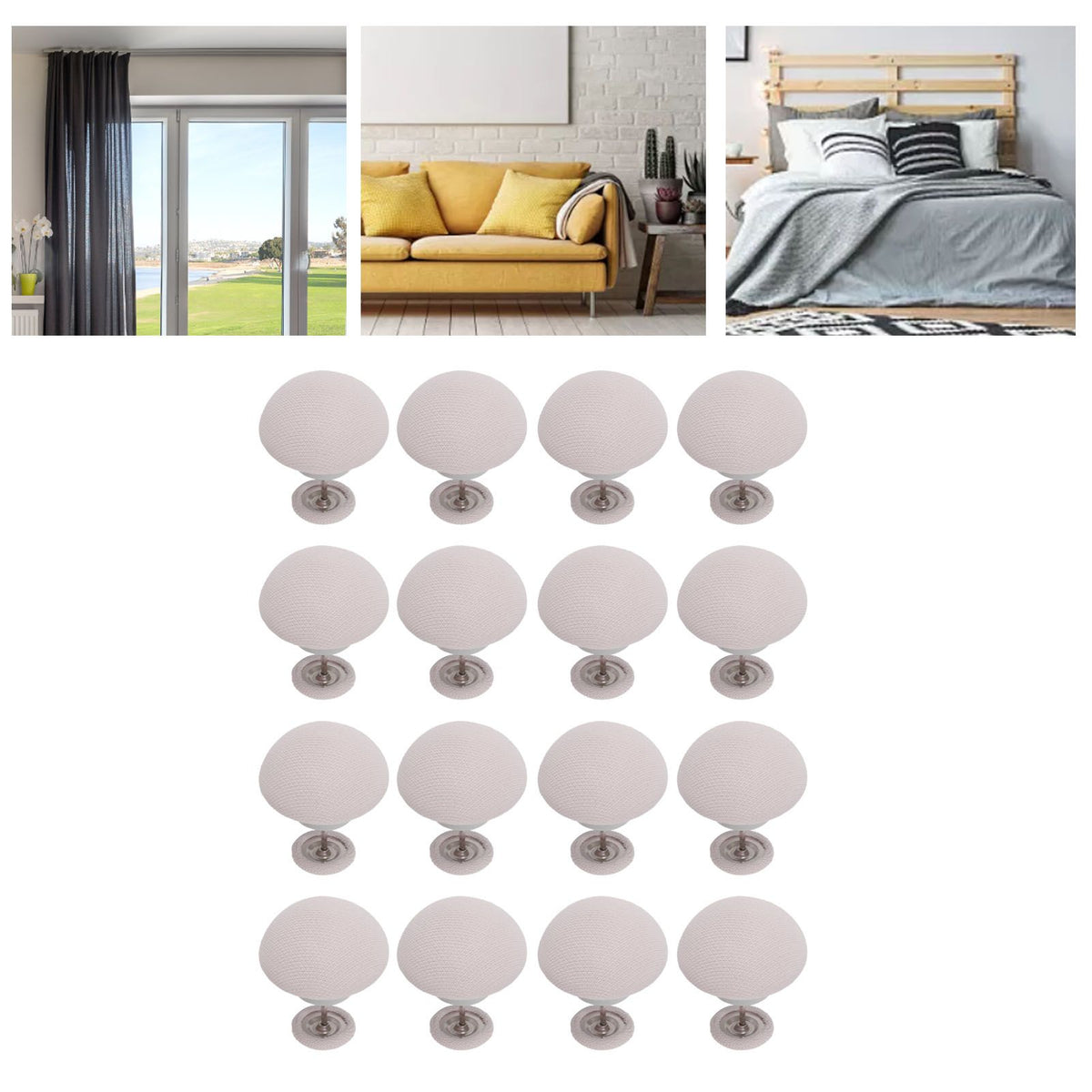 16PCS Bed Duvet Sheet Fixing Clip Mushroom Shaped Cloth Needle Plastic Quilt Fixator for Home Cushion Grey