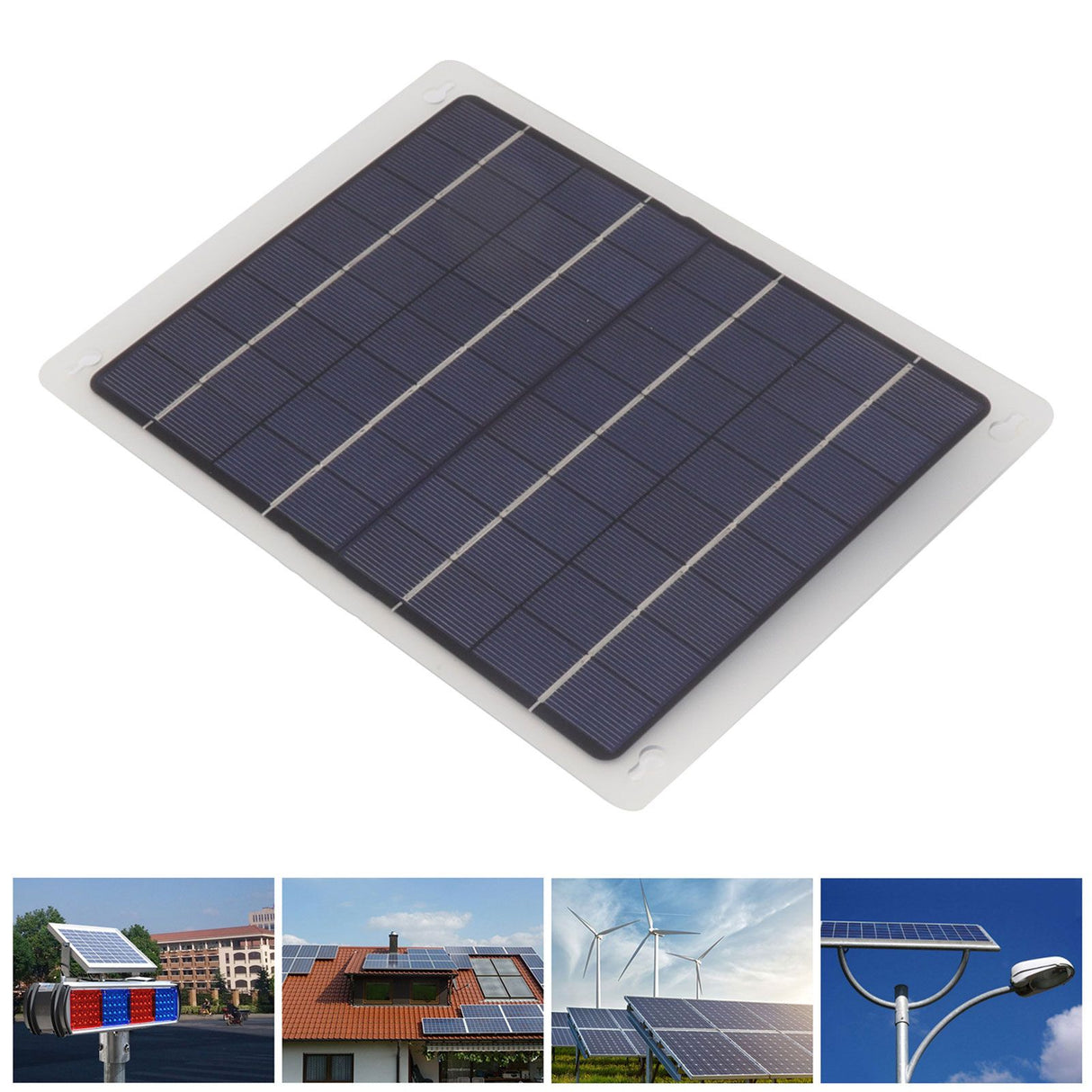 10W Solar Panel Charger Monocrystalline 18V 50A Dual USB with MPPT Controller Solar Panel Kit for Outdoor Car