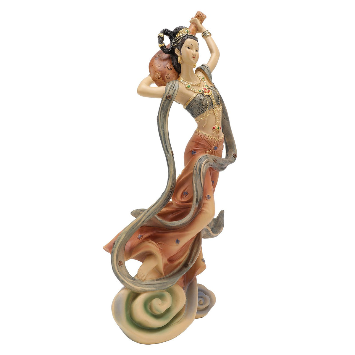 Resin Ancient Beauty Statue Chinese Style Classical Beautiful Women Figurine for Home Office Hotel Pipa