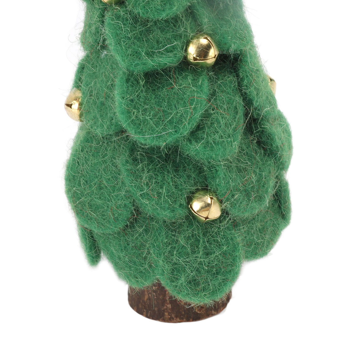 Wool Felt Christmas Tree Wood Small Christmas Tree Decorations for Home Display Window Green