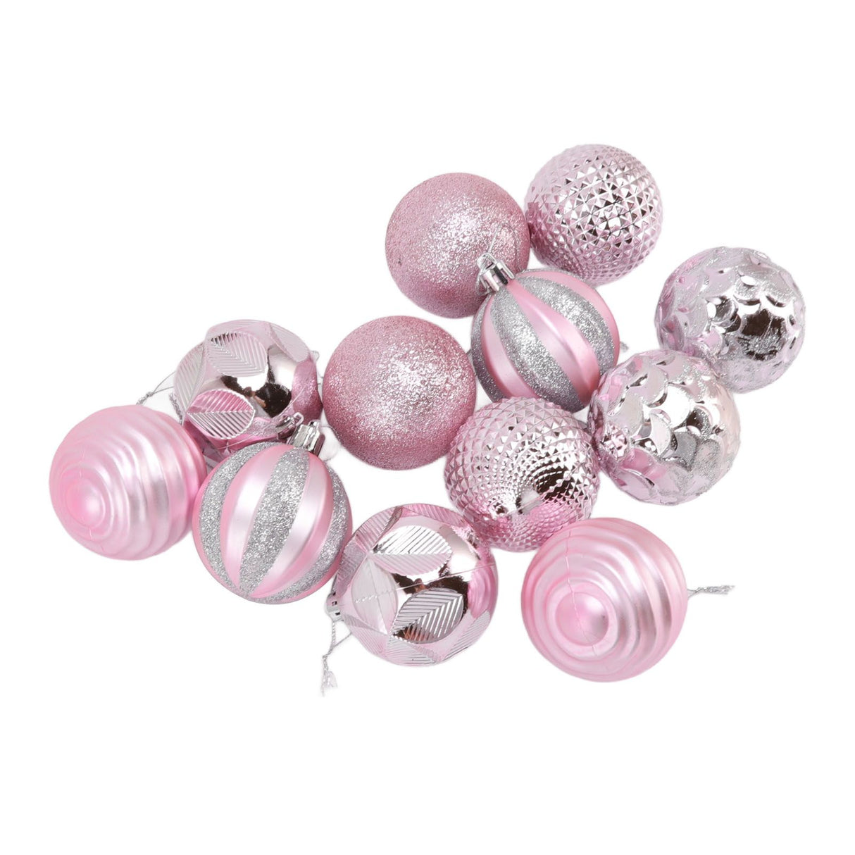 Christmas Tree Balls Ornaments Christmas Tree Decorations for Family Parties Garden Dinners Birthday Parties Pink
