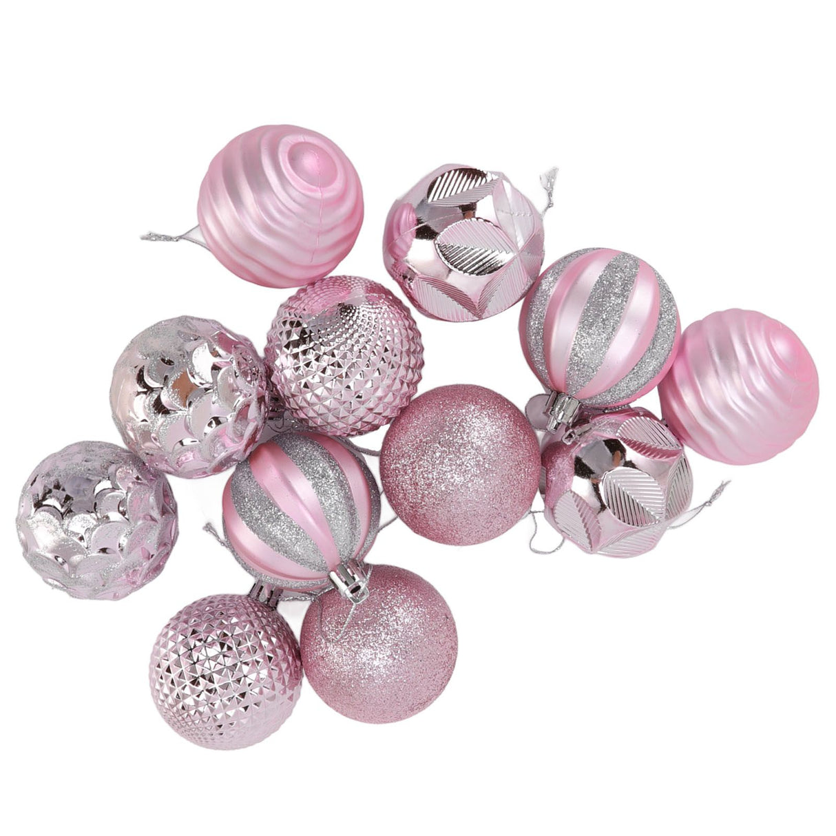 Christmas Tree Balls Ornaments Christmas Tree Decorations for Family Parties Garden Dinners Birthday Parties Pink