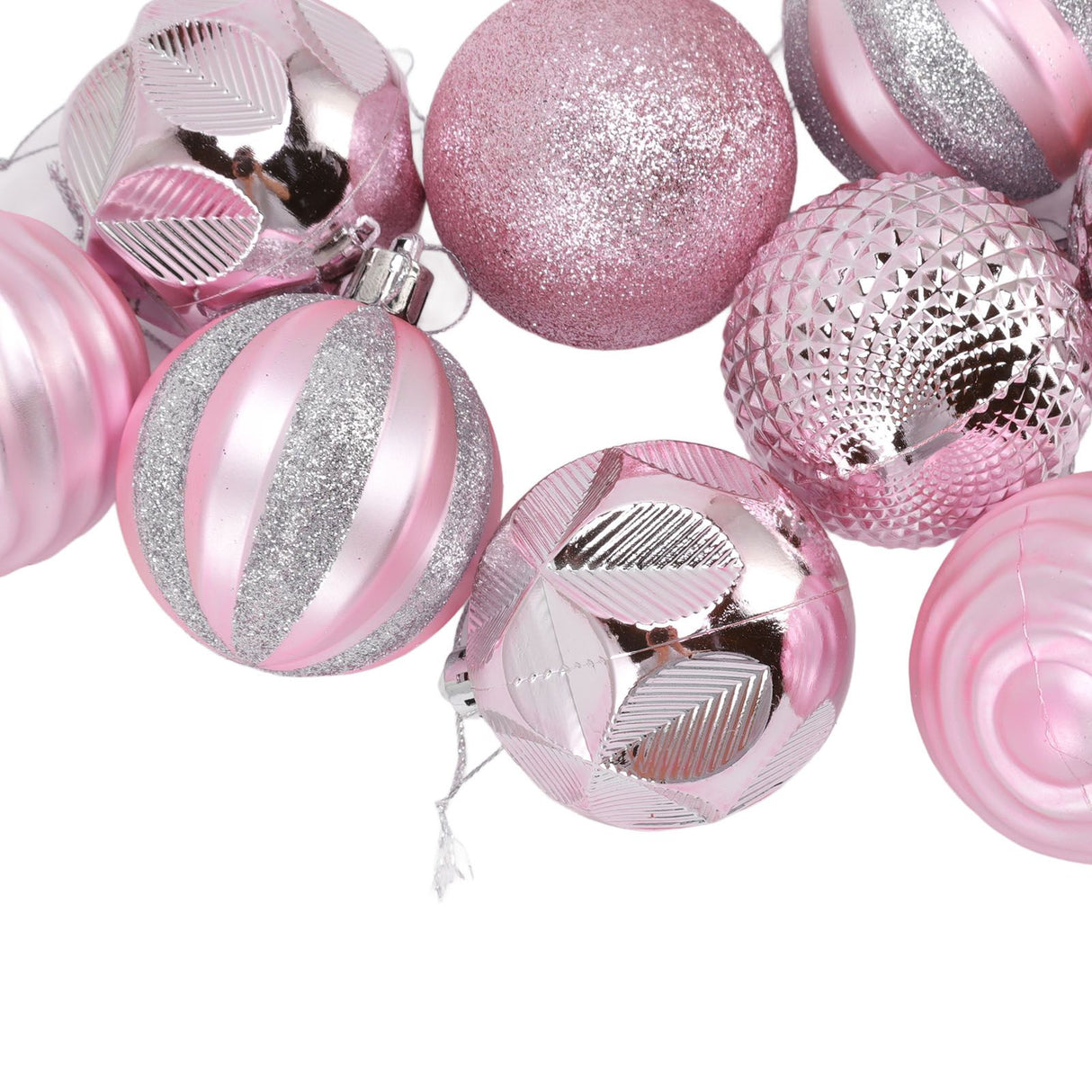 Christmas Tree Balls Ornaments Christmas Tree Decorations for Family Parties Garden Dinners Birthday Parties Pink