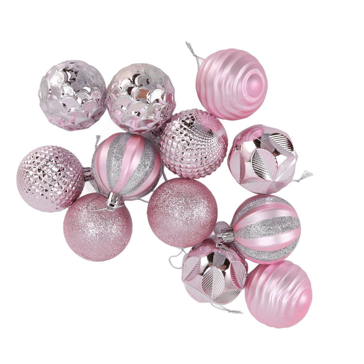 Christmas Tree Balls Ornaments Christmas Tree Decorations for Family Parties Garden Dinners Birthday Parties Pink