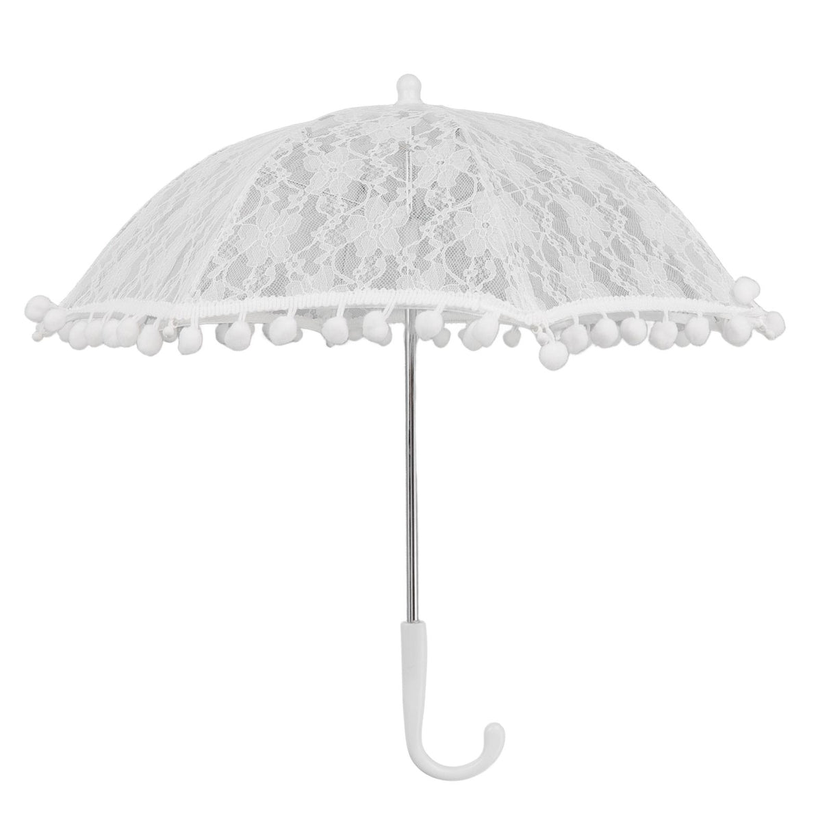 White Lace Umbrella Vintage Wedding Bridal Lace Parasol Children's Photo Costume Lace Umbrella for Photography Props 51322 G