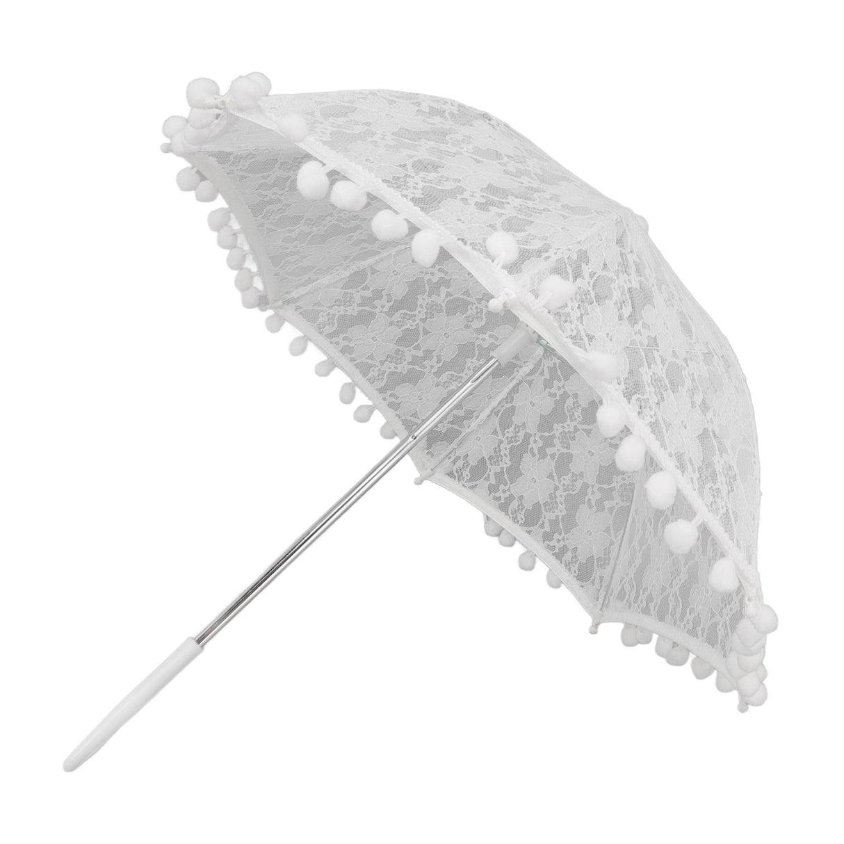 White Lace Umbrella Vintage Wedding Bridal Lace Parasol Children's Photo Costume Lace Umbrella for Photography Props 51322 G
