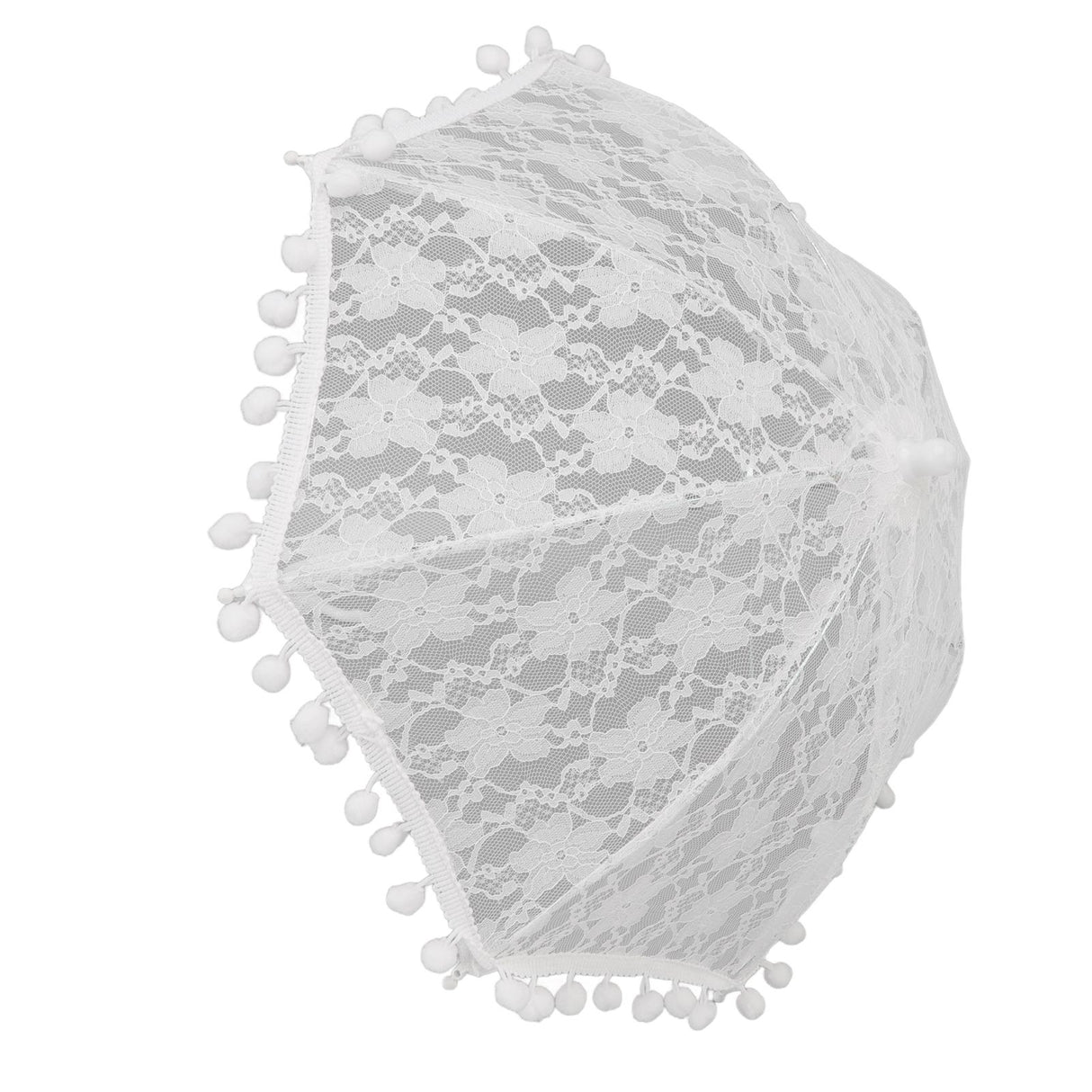 White Lace Umbrella Vintage Wedding Bridal Lace Parasol Children's Photo Costume Lace Umbrella for Photography Props 51322 G