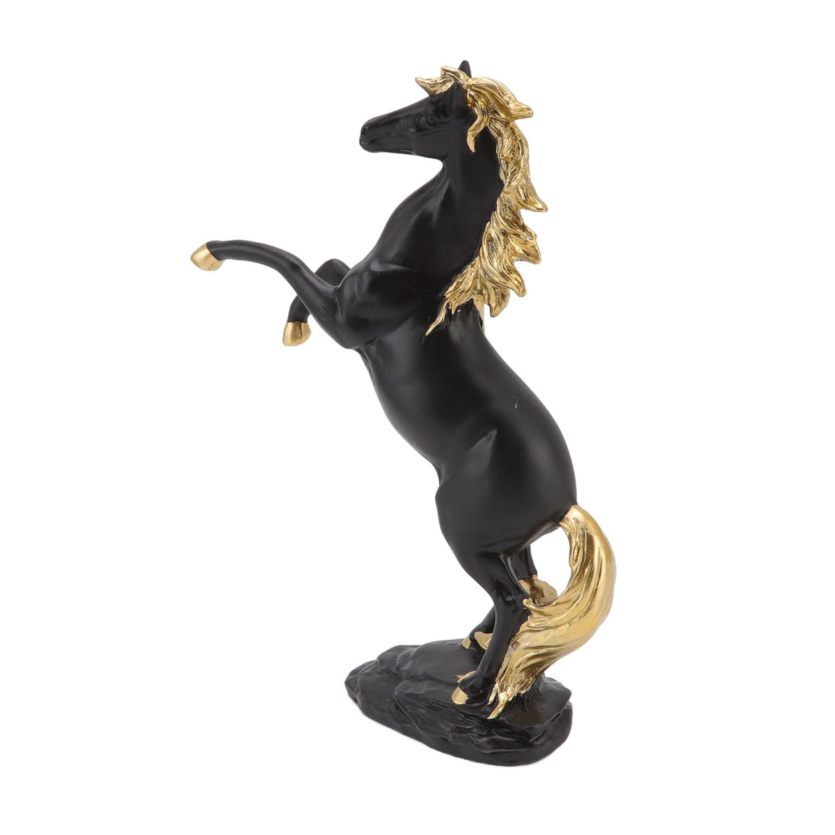 Horse Sculpture Ornament Decorative Auspicious Wealth Craft Resin Standing Horse Statue for Cabinet Living Room Office