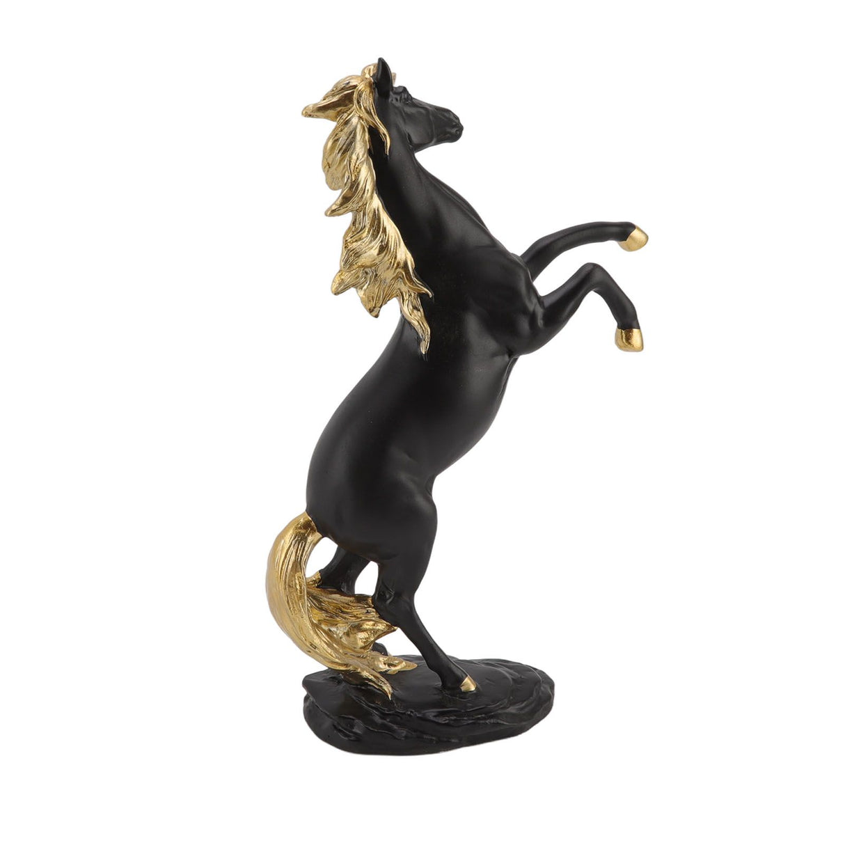 Horse Sculpture Ornament Decorative Auspicious Wealth Craft Resin Standing Horse Statue for Cabinet Living Room Office
