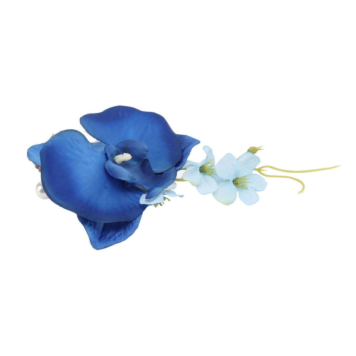 5 Pcs Groom Boutonniere Elegant Men Wedding Flower Lifelike Permanent Reusable Artificial Brooch Flower Blue