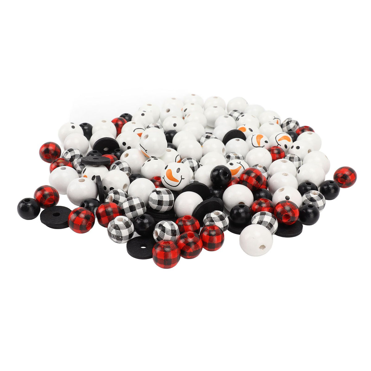 Christmas Beads Ornament DIY Making Printed Pattern Reliable Reusable Decorative Schima Superba Hanging Christmas Beads