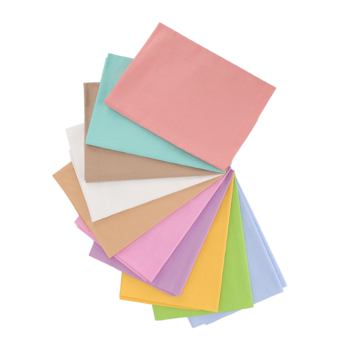 10pcs Cotton Quilting Fabric Pure Color Twill Sewing Quilting Fabrics for DIY Sewing Crafts