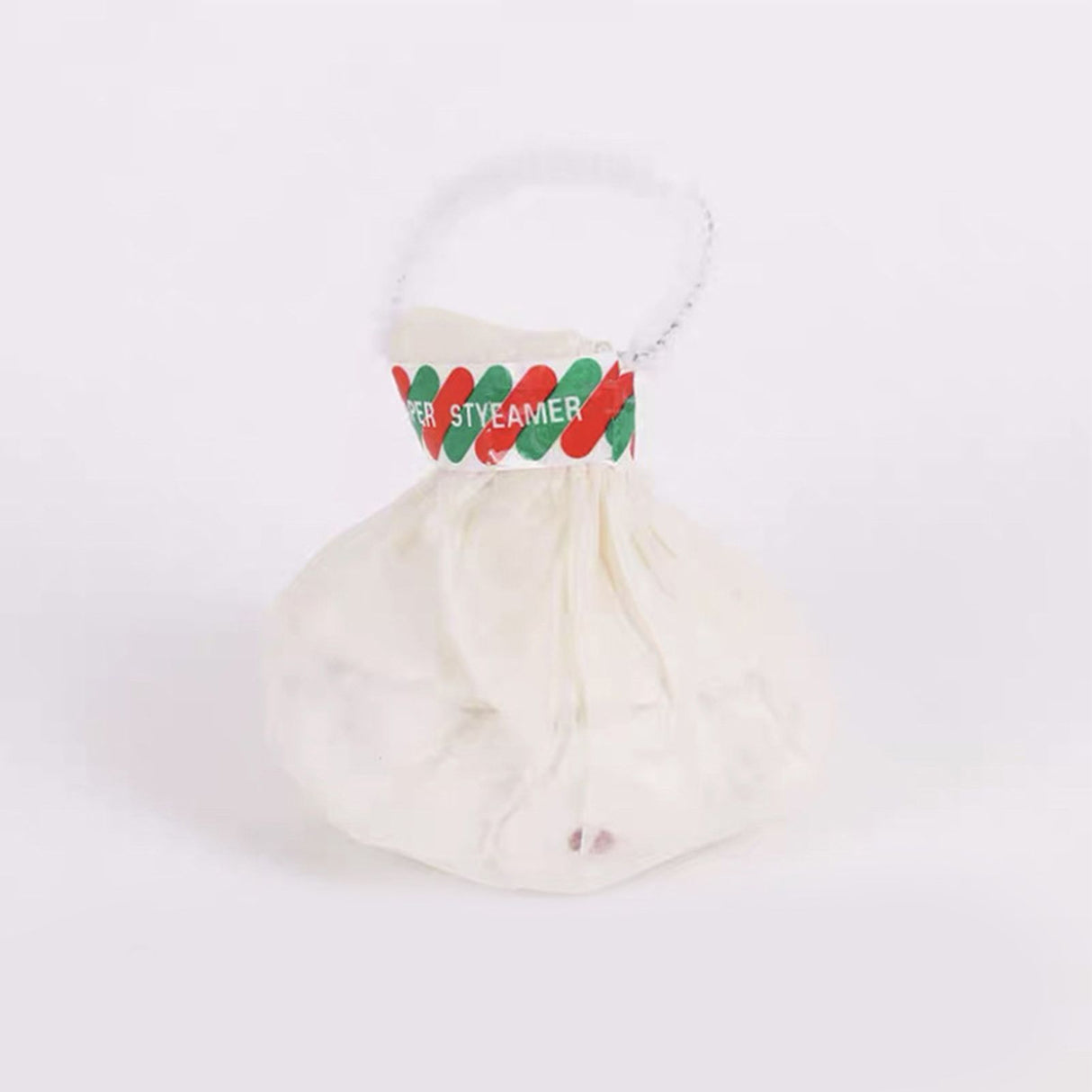 Streamer Popper Hand Throw Paper Cracker 30 Stripes Confetti Decor for Party Home Pull Ring White