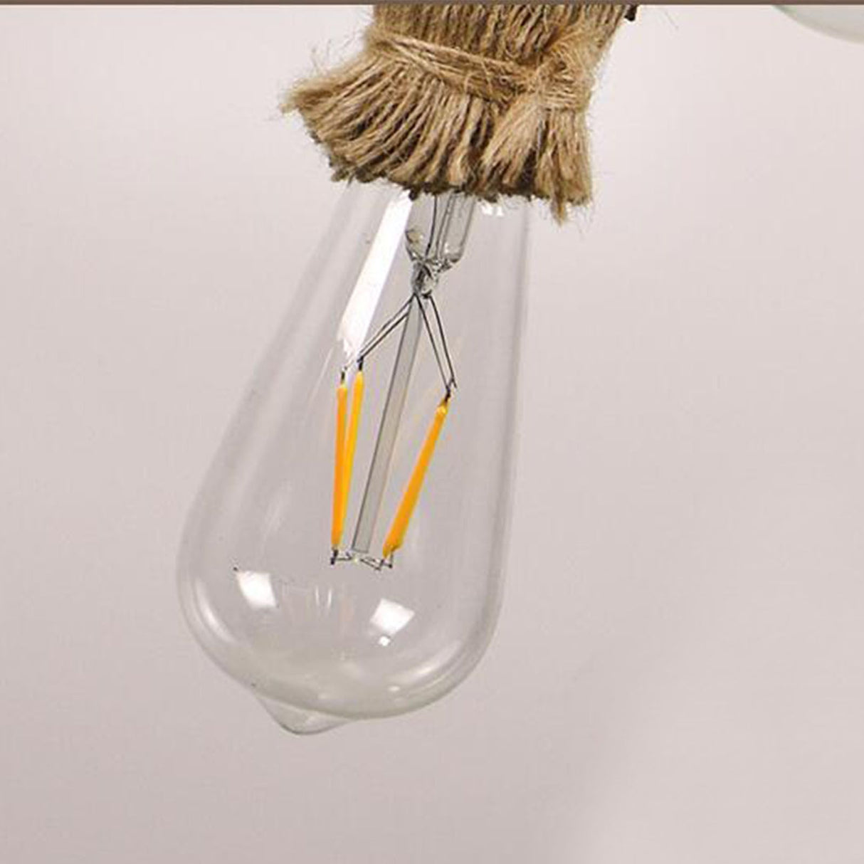 Pendant Light Hemp Rope Retro Industrial Style Hanging Lamp Ceiling Lamp Jute Rope for Clothes Shop Coffee Shop Bar Restaurant Single Head 2m