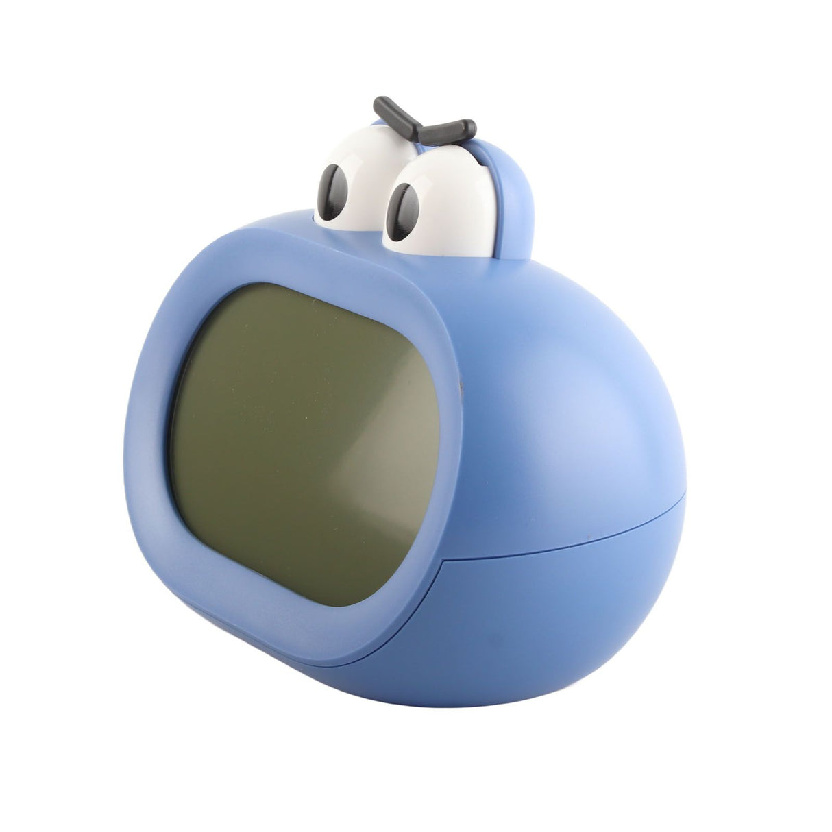 Kids Alarm Clock Cartoon Cute Intelligent Battery Operated Digital LED Electronic Clock with Night Light Blue