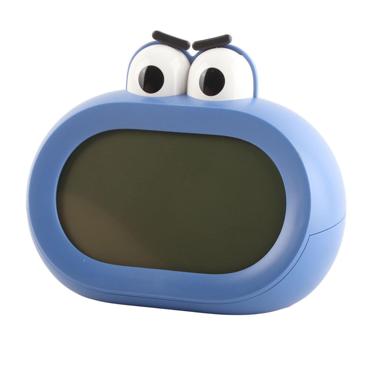 Kids Alarm Clock Cartoon Cute Intelligent Battery Operated Digital LED Electronic Clock with Night Light Blue