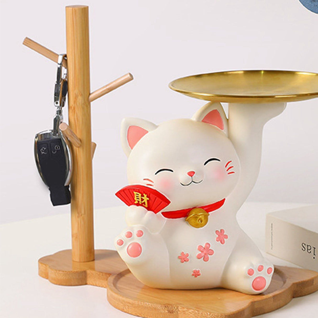 Porch Ornaments Light Luxury High Grade Storage Ornaments Living Room Desktop Decoration Gold Coin Cat 22x17x18.5cm/8.7x6.7x7.3in