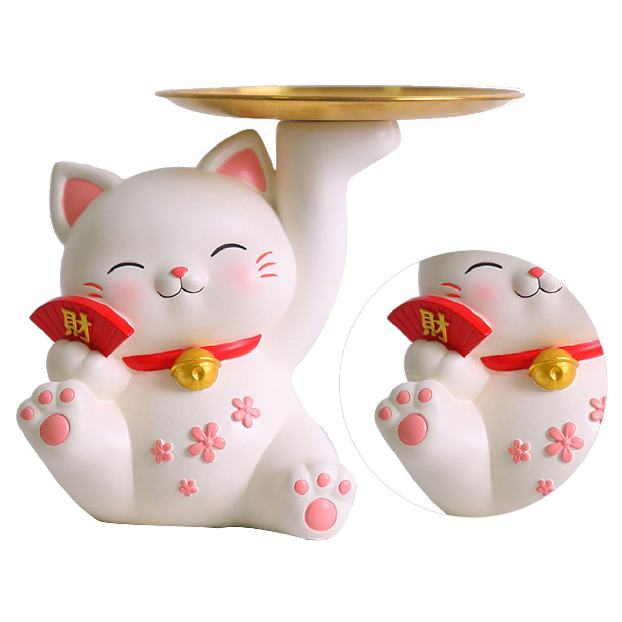 Porch Ornaments Light Luxury High Grade Storage Ornaments Living Room Desktop Decoration Fortune Cat 22x17x18.5cm/8.7x6.7x7.3in