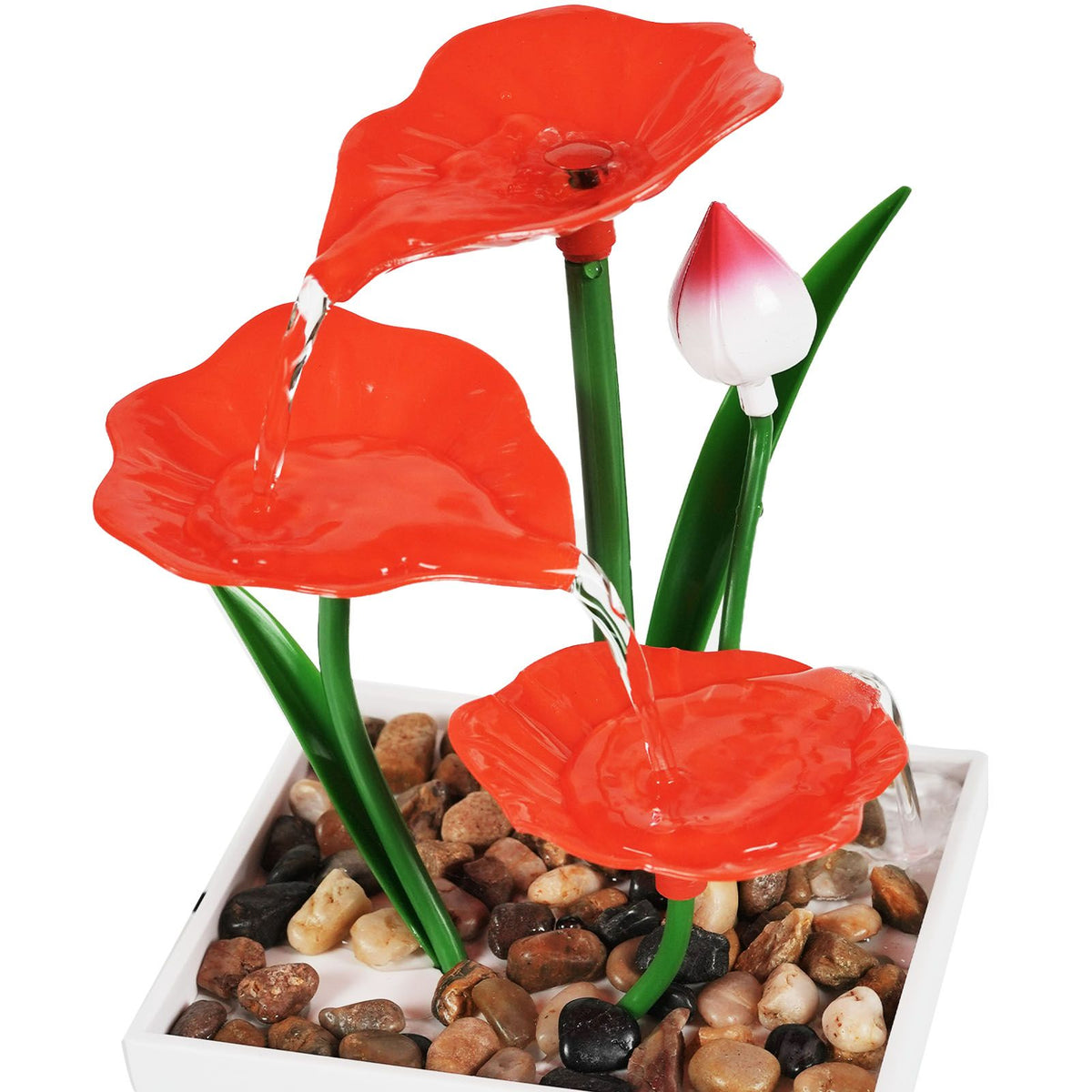 Desktop Fountain Ornament Indoor Small DIY Tabletop Circulating Waterfall Decoration for Office Living Room AU Plug 220-240V