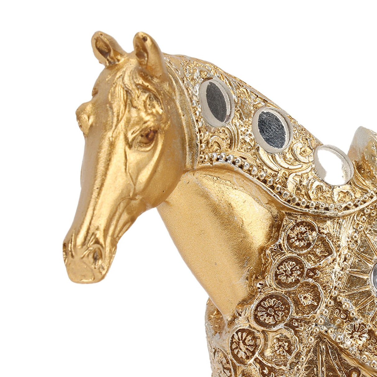 Horse Standing Statue Rearing Art Figurine Decorative Sculpture Home Decor Accent Piece Ornament