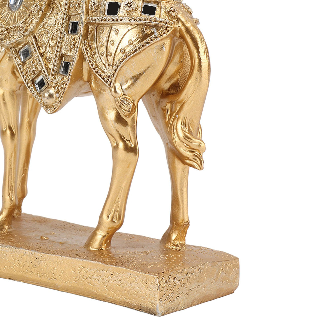 Horse Standing Statue Rearing Art Figurine Decorative Sculpture Home Decor Accent Piece Ornament